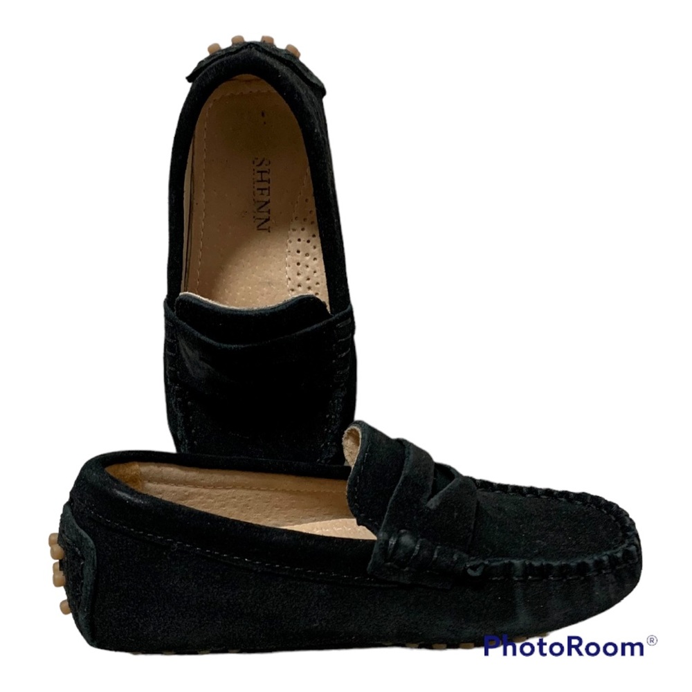 Black Suede Toddler Loafers!